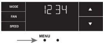MODE 12:34 FAN SPEED MENU