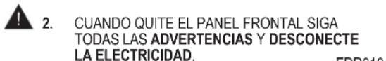 Friedrich KEL24A35B - Procedimiento de cambio de la bateria del Panel de control - 2