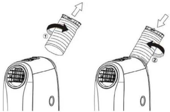 Diagram illustrating two mechanical or fluid circulation setups with labeled components and directional arrows indicating flow or movement.