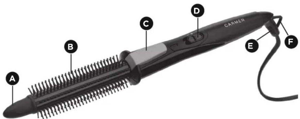 Carmen Curlomatic Brush CB3085 - Specifications techniques : - 2