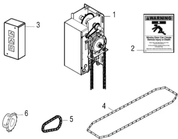 LIFT-MASTER MH5011U - Inventaire de l'emballage - 1