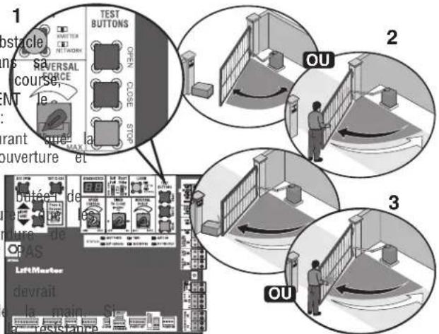 LIFT-MASTER HDSW24UL - Test d'obstruction - 1