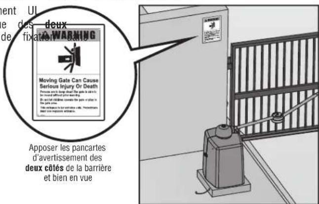 LIFT-MASTER HDSW24UL - Étape 12 installation des affichettes d'advertisement - 1