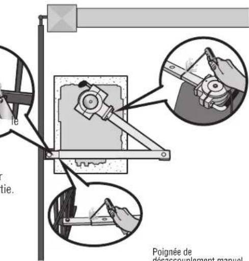 LIFT-MASTER HDSW24UL - Étape 5 fixation du bras de l'actionneur - 1