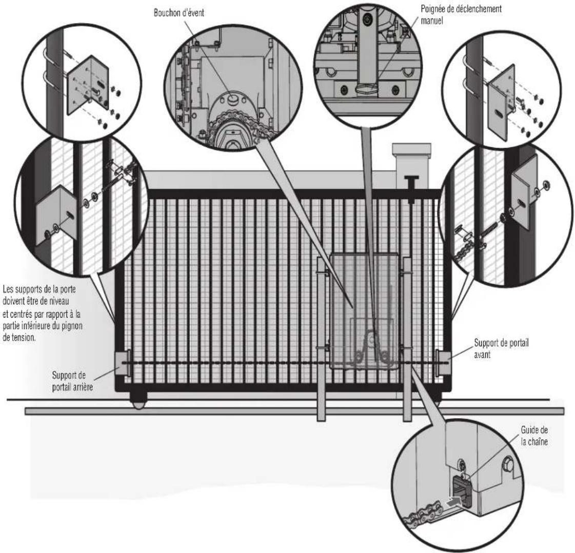 LIFT-MASTER INSL24UL - Étape 2 attacher la chaîne - 1