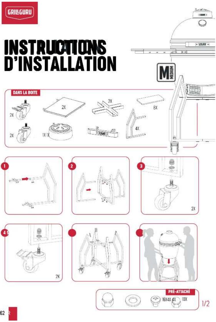 Grill Guru Kamado Original Medium - Veuillez conserver ces instructions pour consultation ulterieure - 2