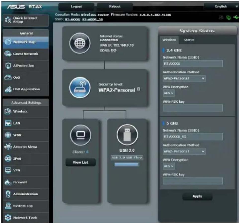 ASUS RTAX1800U - Utiliser la carte du réseau - 1