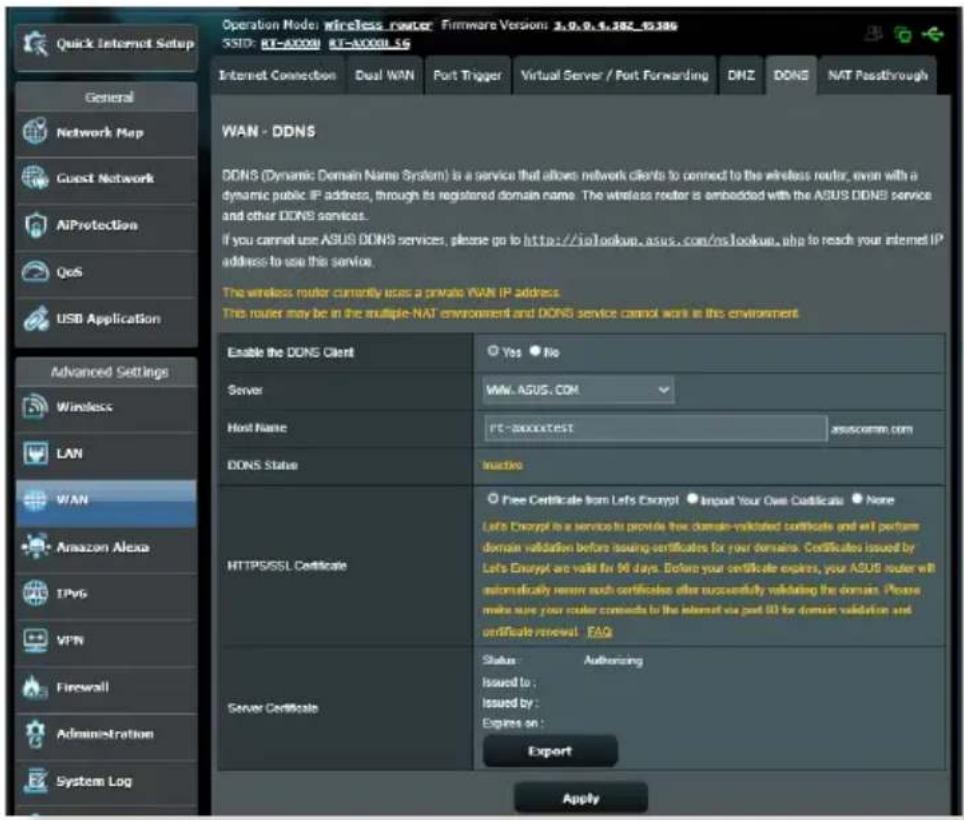 ASUS RTAX1800U - Service DDNS - 1