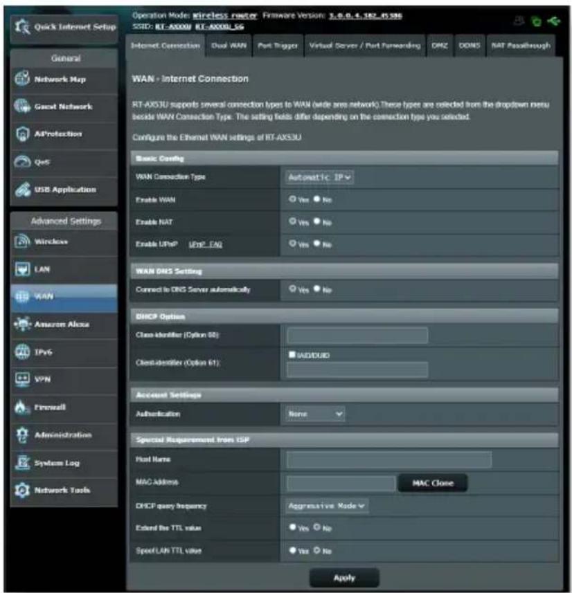 ASUS RTAX1800U - Connexion internet - 1