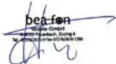 Bea-fon Visitor 1V - Declaration of conformity - 1
