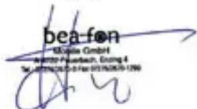 Bea-fon Visitor 1V - Declaración de conformidad - 1
