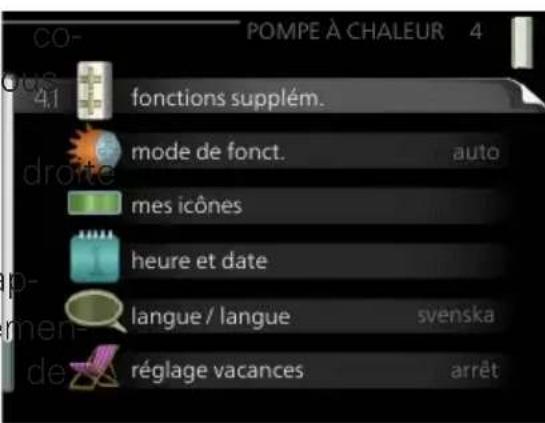 Nibe F12456 - Sous-menus - 1