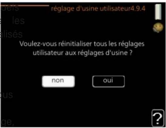 Nibe F114512 - RÉGLAGE D'USINE UTILISATEUR - 1