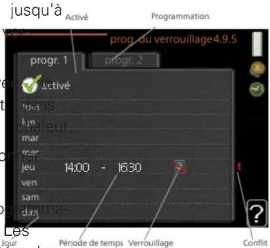 Nibe F114512 - PROG. DU VERROUILLAGE - 1