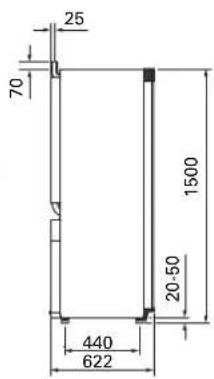 Nibe S115512 - Dimensions et branchements des tuyaux - 2