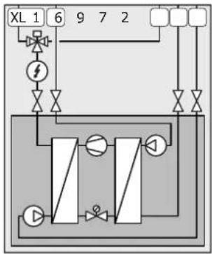 Nibe S115512 - Dimensions et branchements des tuyaux - 3
