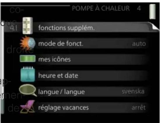 Nibe F124510 - Sous-menus - 1