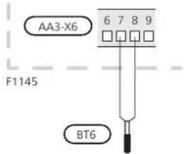Nibe F114515 - Sonde de température, eau chaude - 1