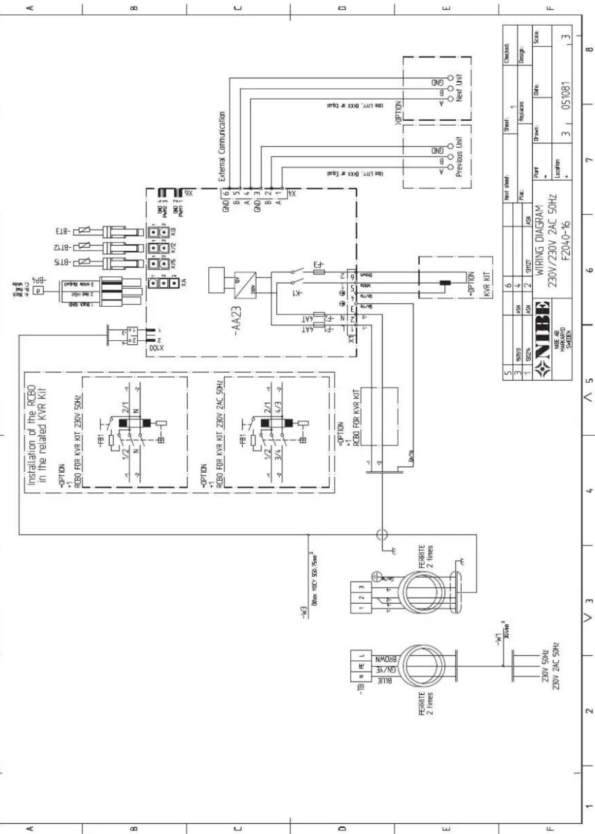 Nibe F204012 - Scheme du circuit electrique - 7