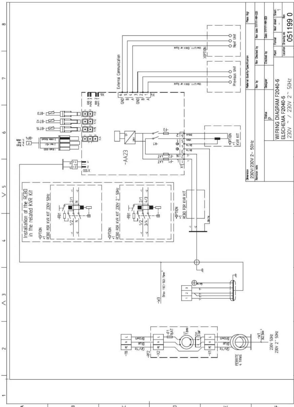 Nibe F204012 - Scheme du circuit electrique - 1