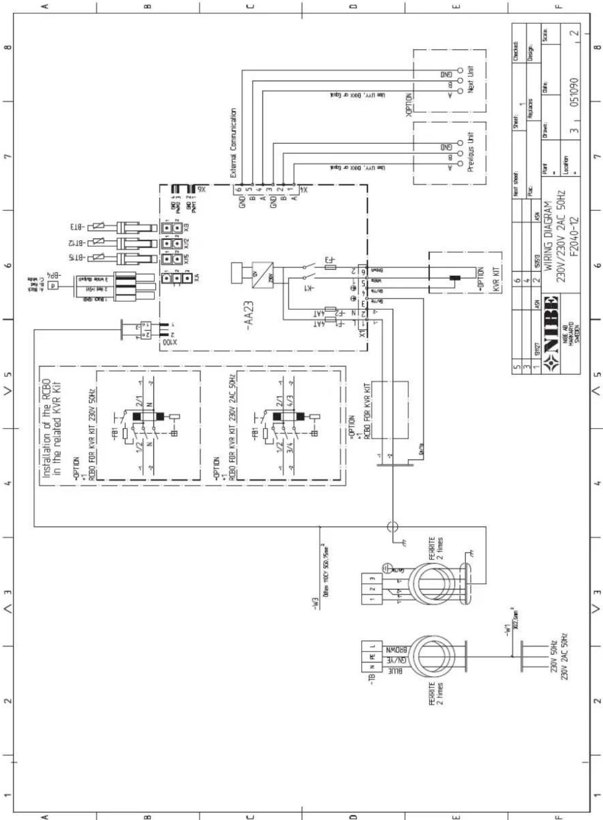 Nibe F204012 - Scheme du circuit electrique - 5