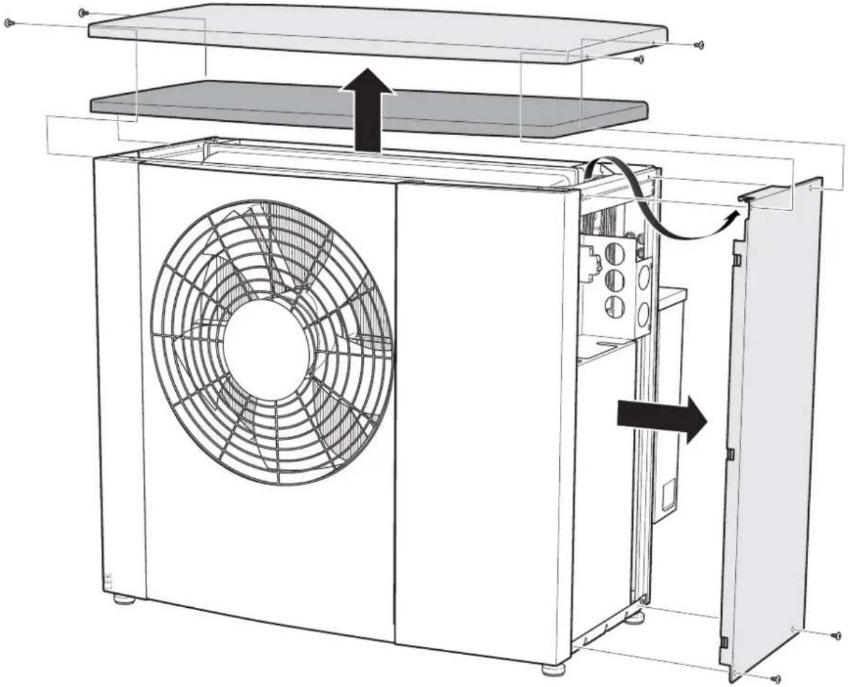 Nibe S212512 - Dépose des panneaux létal et supérieur - 1