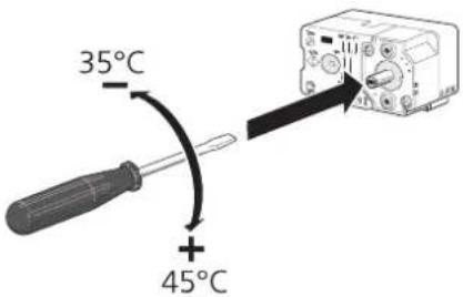 Nibe F115516 - Thermostat en mode secours - 1