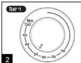 TEMP °F Broil Toast 450 400 250 - 200 - 250 200 2