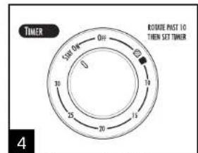 TIMER 350Ω On On 20 25 20 15 10 80 4 ROTURE PAST 10 THEN SET TIMER