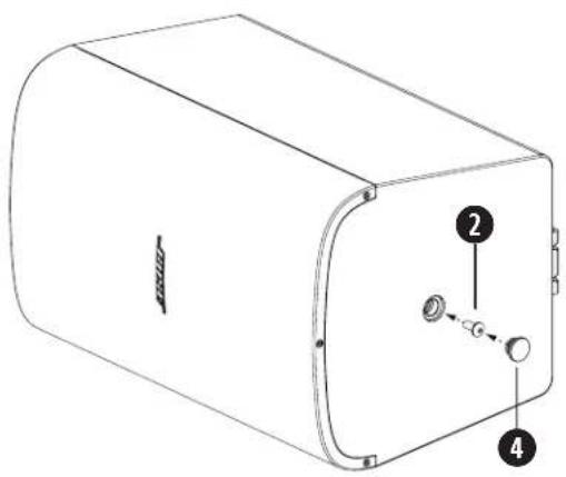 Technical diagram of a device casing with labeled components and connection points