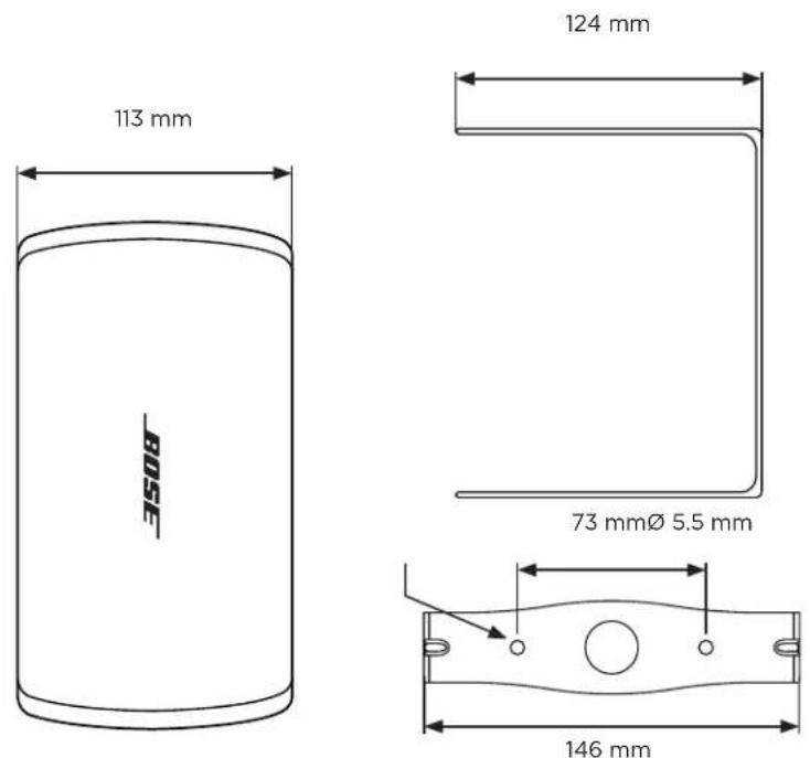 BOSE DesignMax DM2S - 製品寸法 - 2