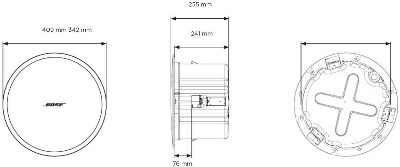 BOSE DesignMax DM8CSUB - Dimensioni del prodotto - 1
