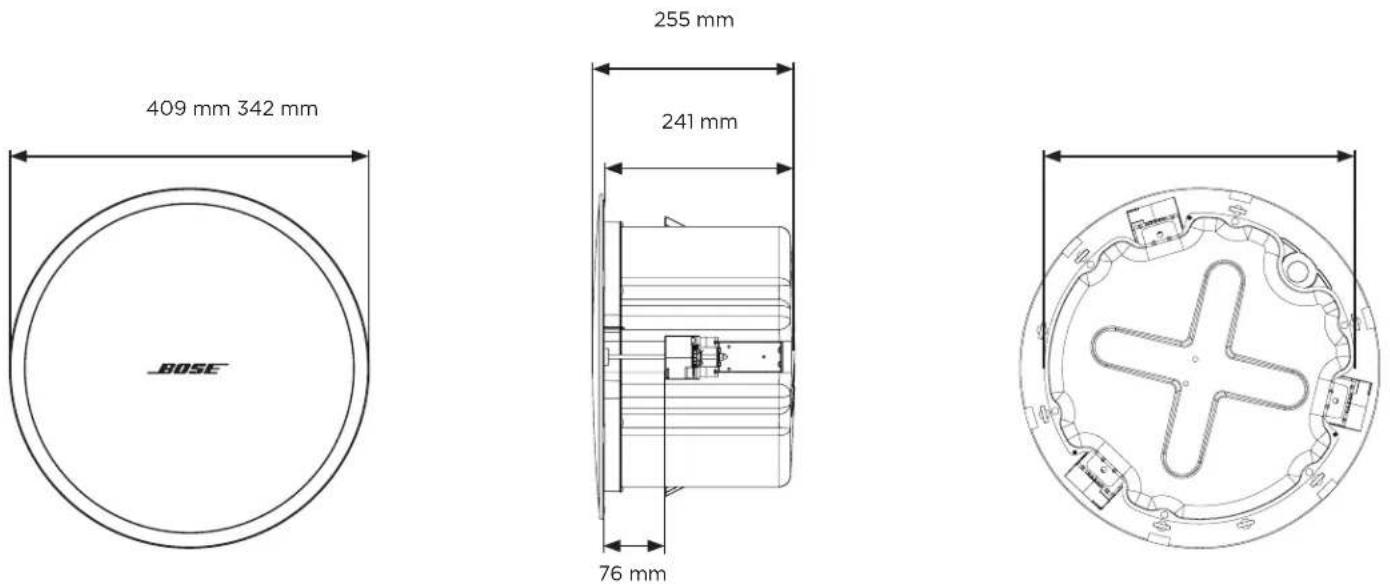 BOSE DesignMax DM8CSUB - Afmetingen van het product - 1