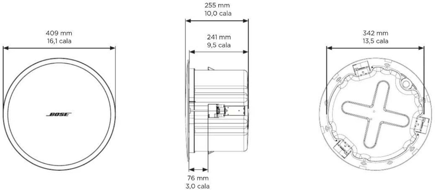 BOSE DesignMax DM8CSUB - Wymiary produktu - 1