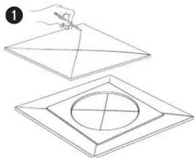 BOSE DesignMax DM8CSUB - Découpe de la dalle du plafond - 1
