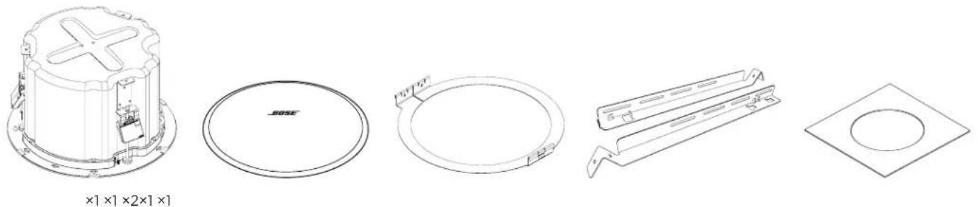 BOSE DesignMax DM8CSUB - Zawartość opakowania - 1