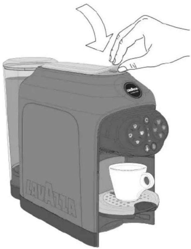 Lavazza A Modo Mio Deséa - Abbassare la leva per chiudere il vano inserimento capsule. - 1