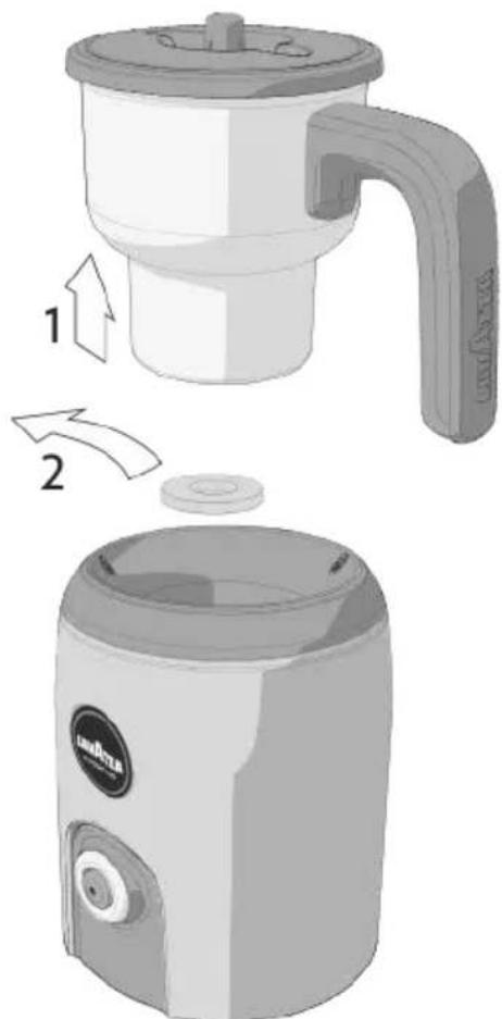 Lavazza MilkUp - EINSCHALTEN DER CAPPUCCINO-MASCHINE - 2