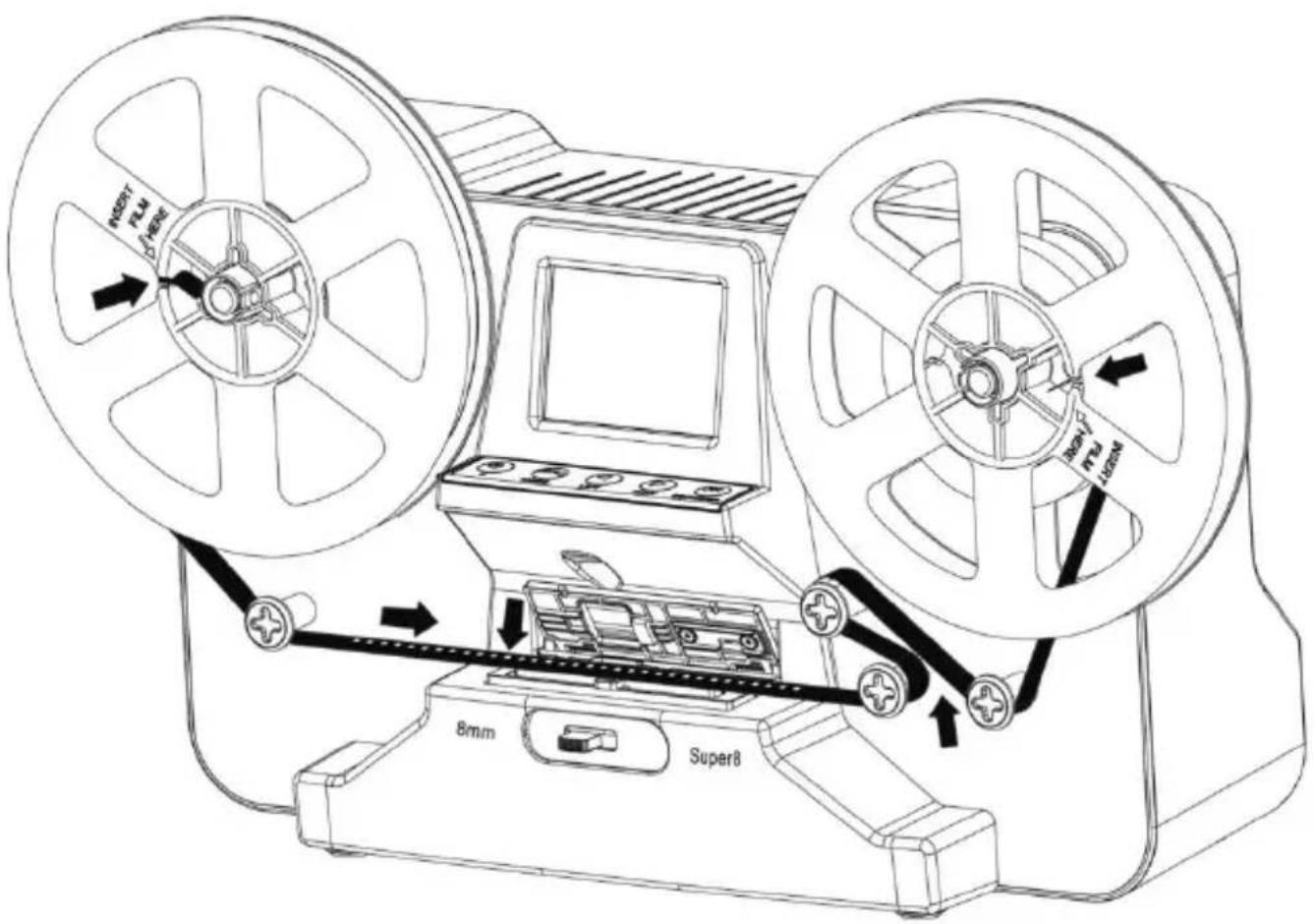 Reflecta Normal 8 - Mount the Reels and Film - 1