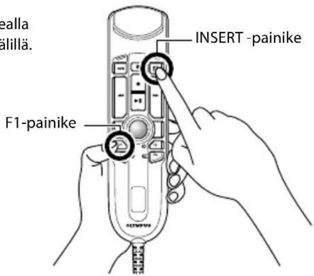 OLYMPUS RecMic RM4110S - Tilojen vaihtaminen - 1