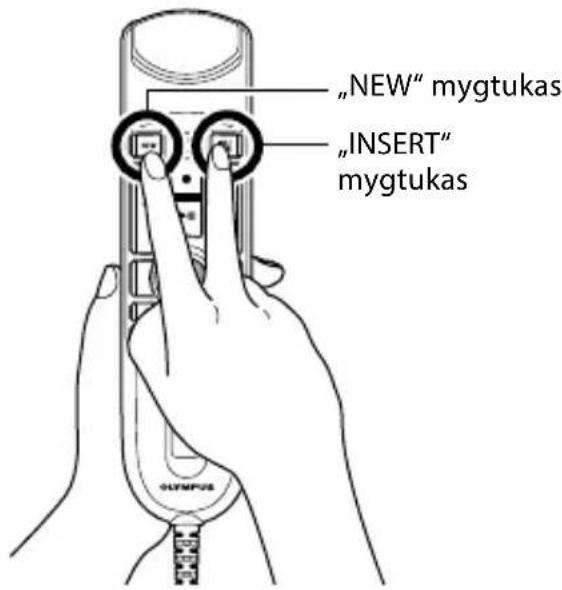 OLYMPUS RecMic RM4110S - Režimu keitimas - 1