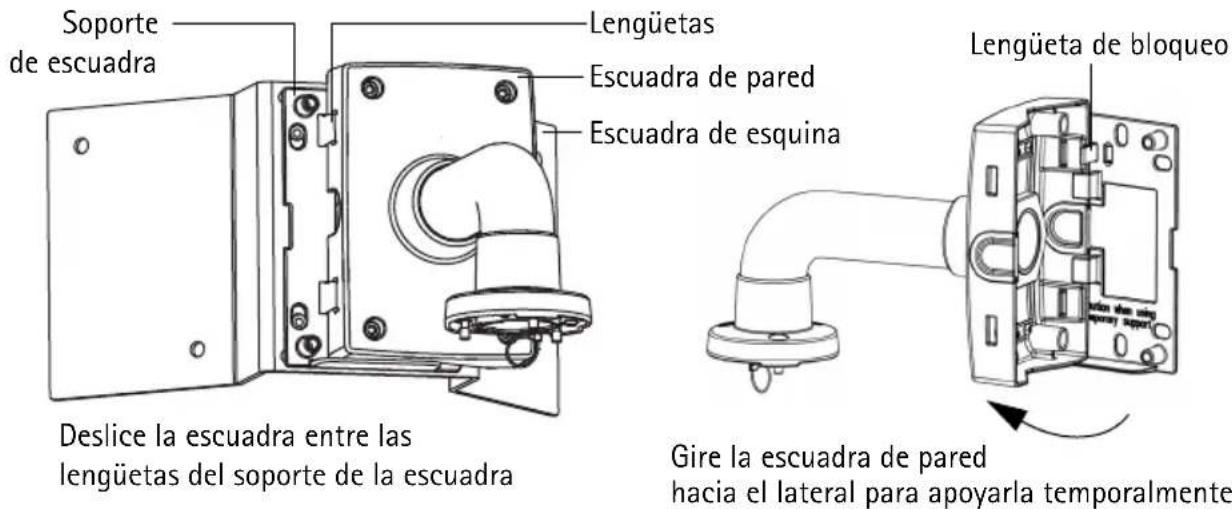 AXIS T91A64 - Instalación del Montaje en esquina AXIS T91A64 - 1