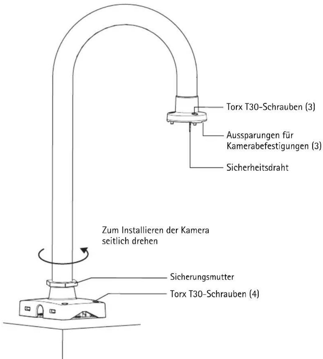 AXIS T91A64 - Installieren der AXIS T91A61 Wall Mount - 5