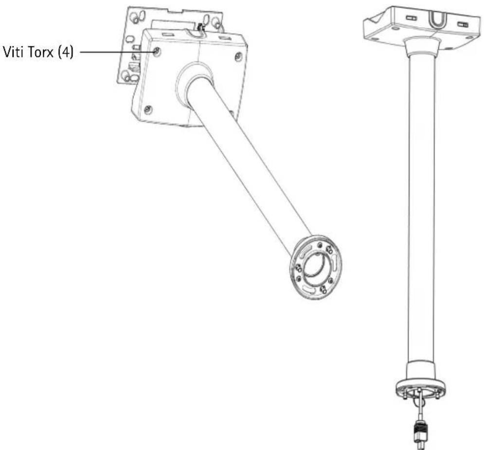 AXIS T91A64 - Installazione di AXIS T91A63 per montaggio a soffitto - 4