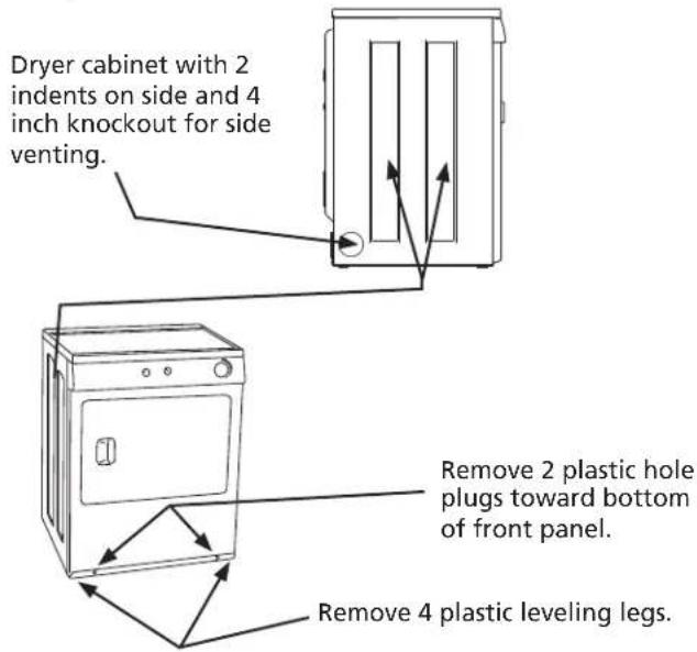 FRIGIDAIRE CFPWD15T - C2) Attaching dryer mounting hardware D2) Mounting dryer - 1