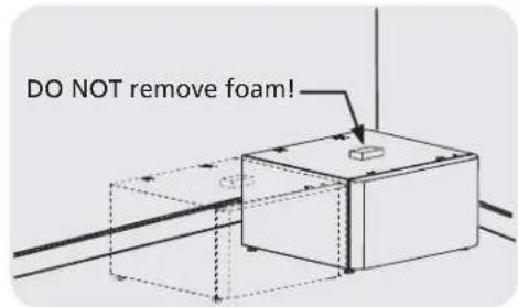 FRIGIDAIRE NLPWD15E - B) Preparing pedestal before mounting washer or dryer - 1