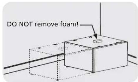 FRIGIDAIRE CFPWD15R - B) Preparing pedestal before mounting washer or dryer - 1