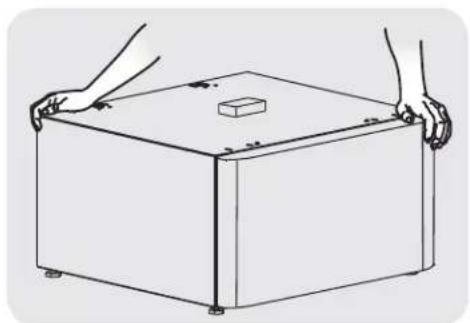 FRIGIDAIRE APWD15A - B) préparation du socle avant le montage de la laveuse ou de la séchuse - 3