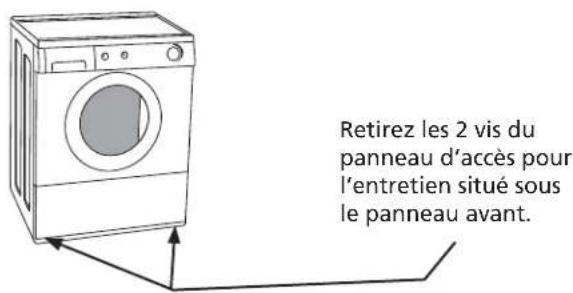 FRIGIDAIRE CFPWD15W - C1) fixation de la quincaillerie de montage de la laveuse - 1