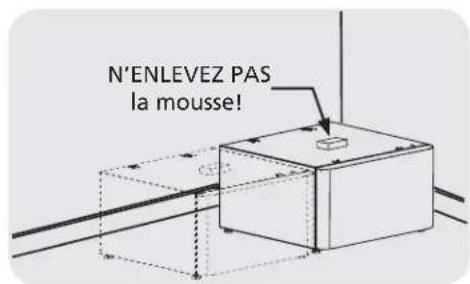 FRIGIDAIRE APWD15N - Préparation du socle avant le montage de la laveuse ou de la sécheuse - 1